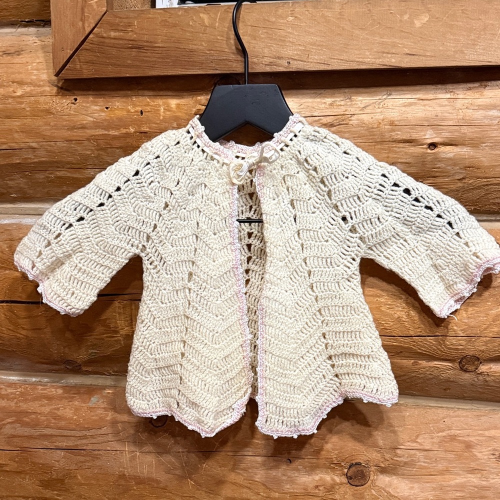 Cream Knit Baby Cardigan 12-24M